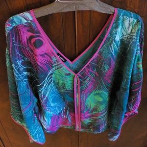 bebe medium floral blouse